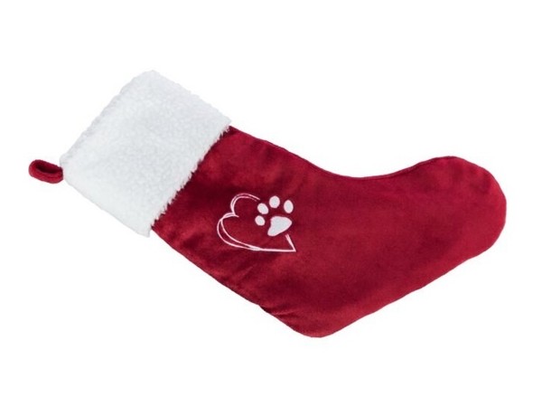 Vánoční ponožka s kožíškem 47 cm