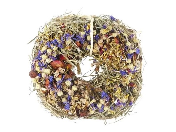 Vánoční věnec s květy a kokosem 16 cm / 130 g