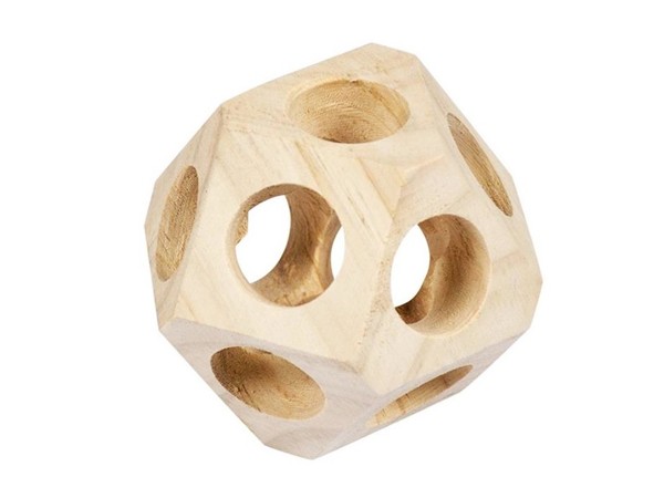 Dřevěná koule s dírami 10 cm