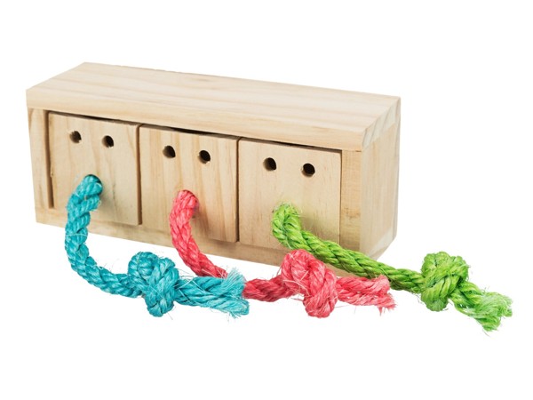 Dřevěná hra: kostka na pamlsky 16 x 6 x 7 cm